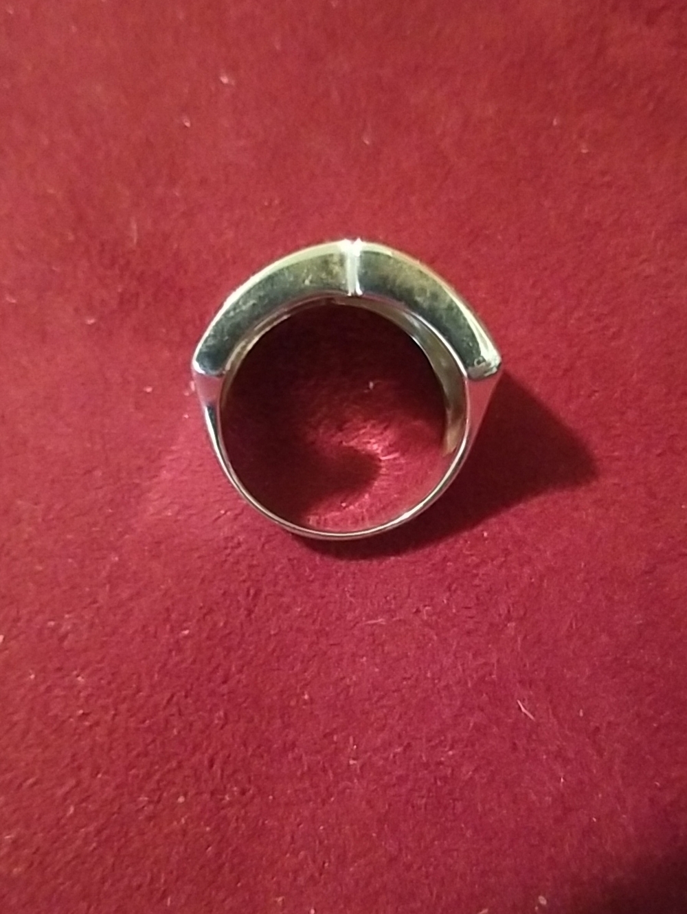 Silver ring with Onyx and Mother of Pearl Stones - Picture 4 of 7